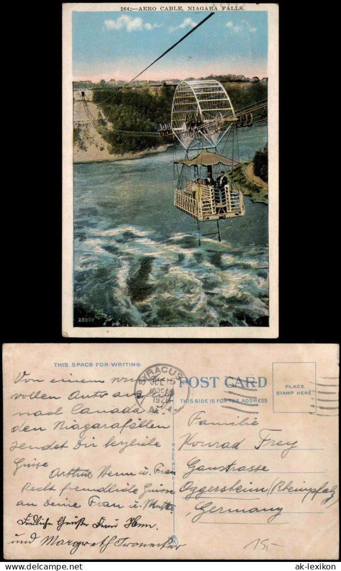 Niagara Falls (NY) Niagarafälle / Niagara Falls US Aero Cable 1926