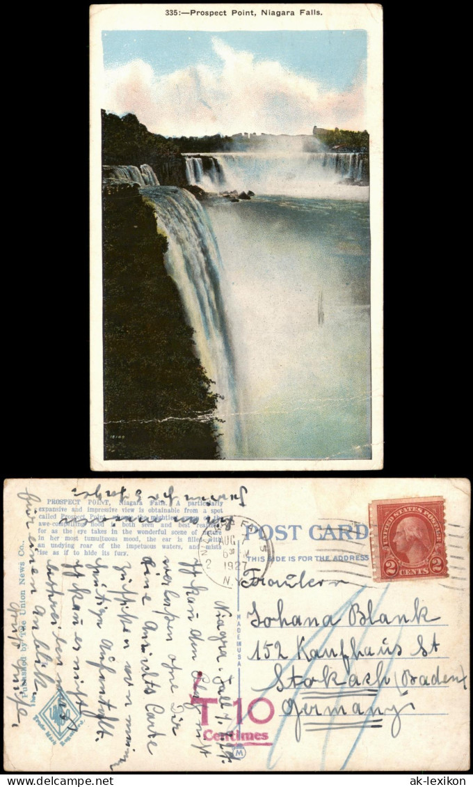 Niagara Falls (NY) Prospect Point Niagarafälle Niagara Falls USA 1927