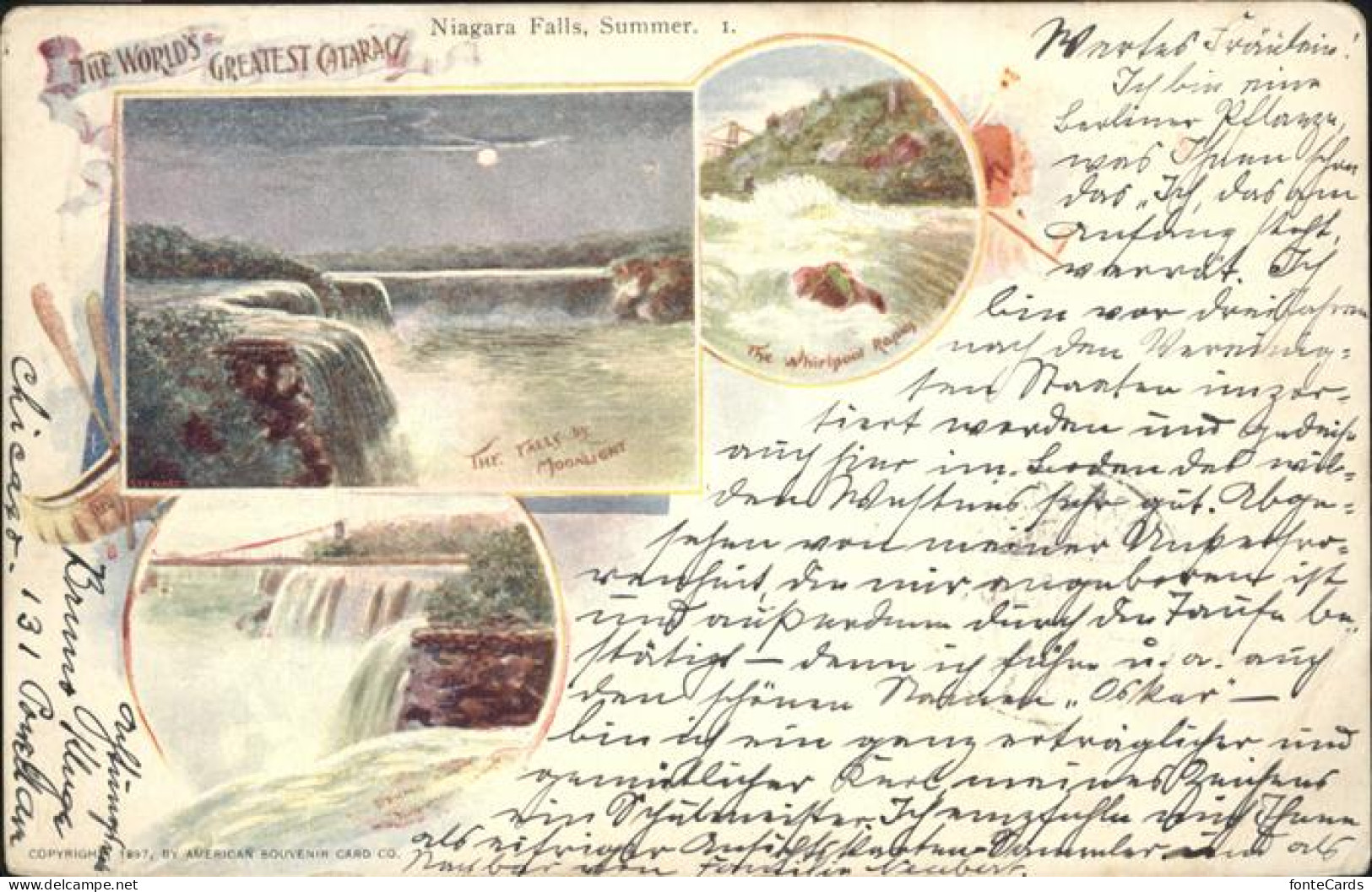 Niagara Falls Ontario Niagara Falls in Summer Kuenstlerkarte