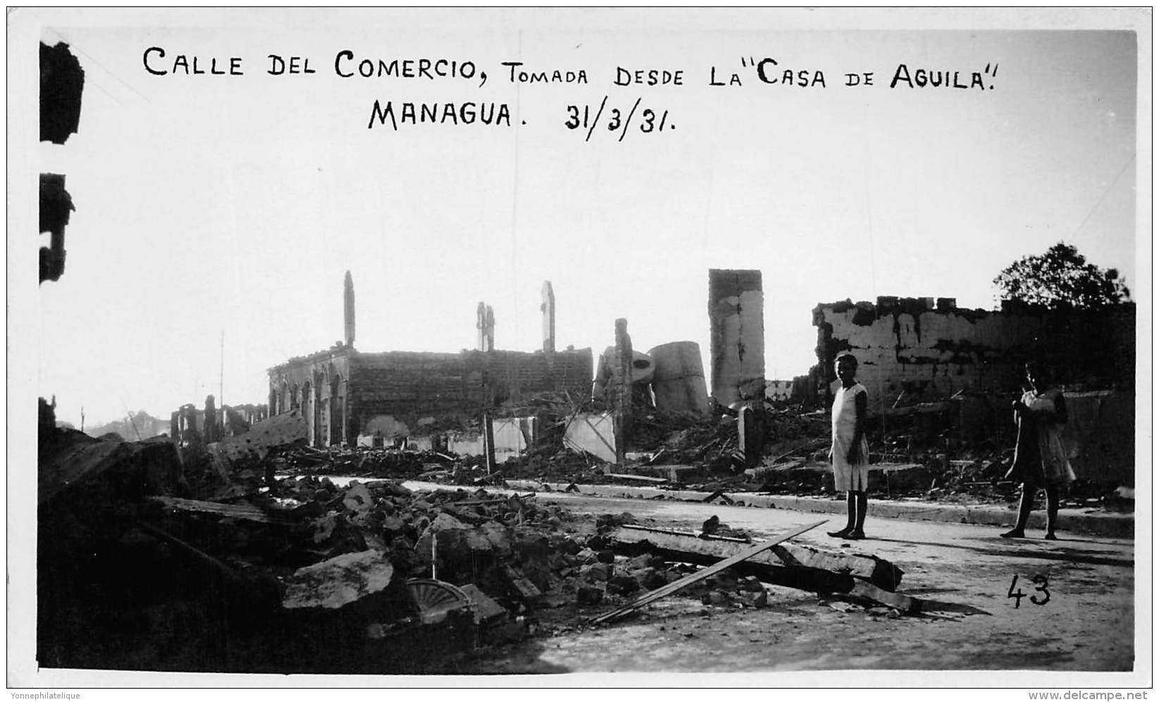 NICARAGUA / Real Foto - Managua - Calle del Comercio