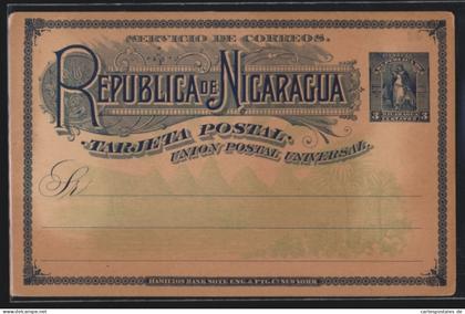 AK Nicaragua, Panorama, Ganzsache
