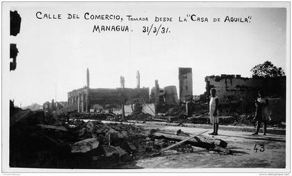 NICARAGUA / Real Foto - Managua - Calle del Comercio