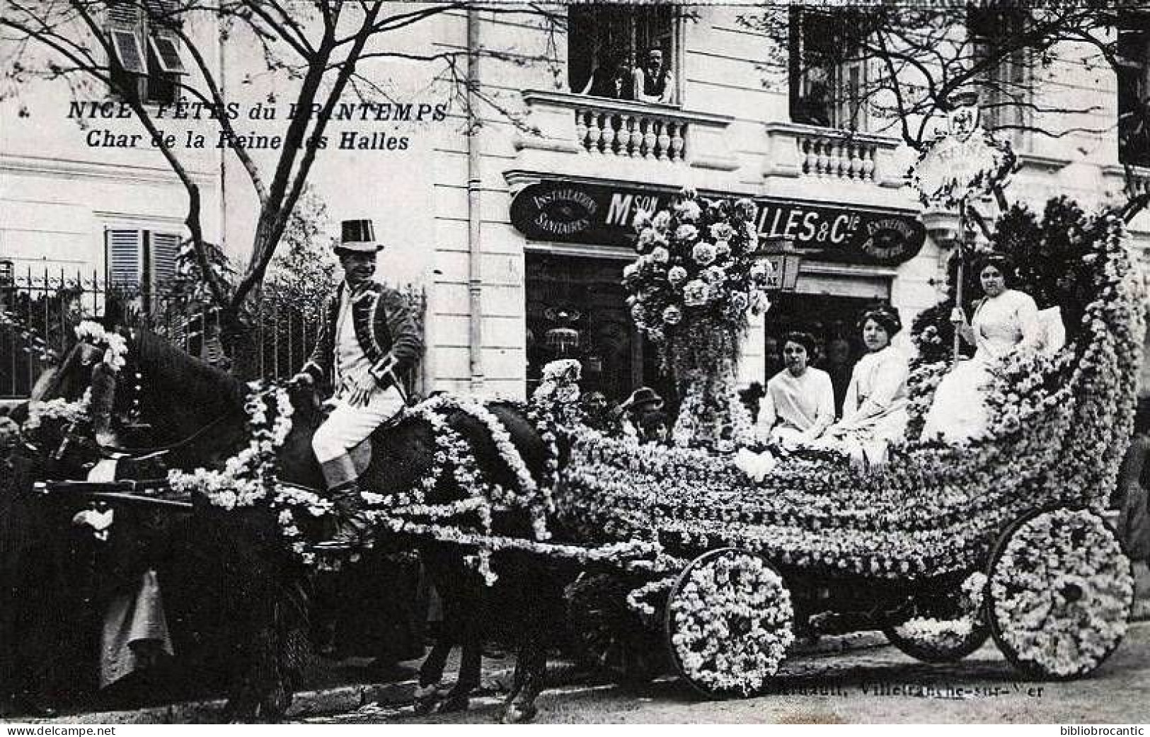 NICE/ CARNAVAL - FETES DU PRINTEMPS - CHAR DE LA REINE DES HALLES