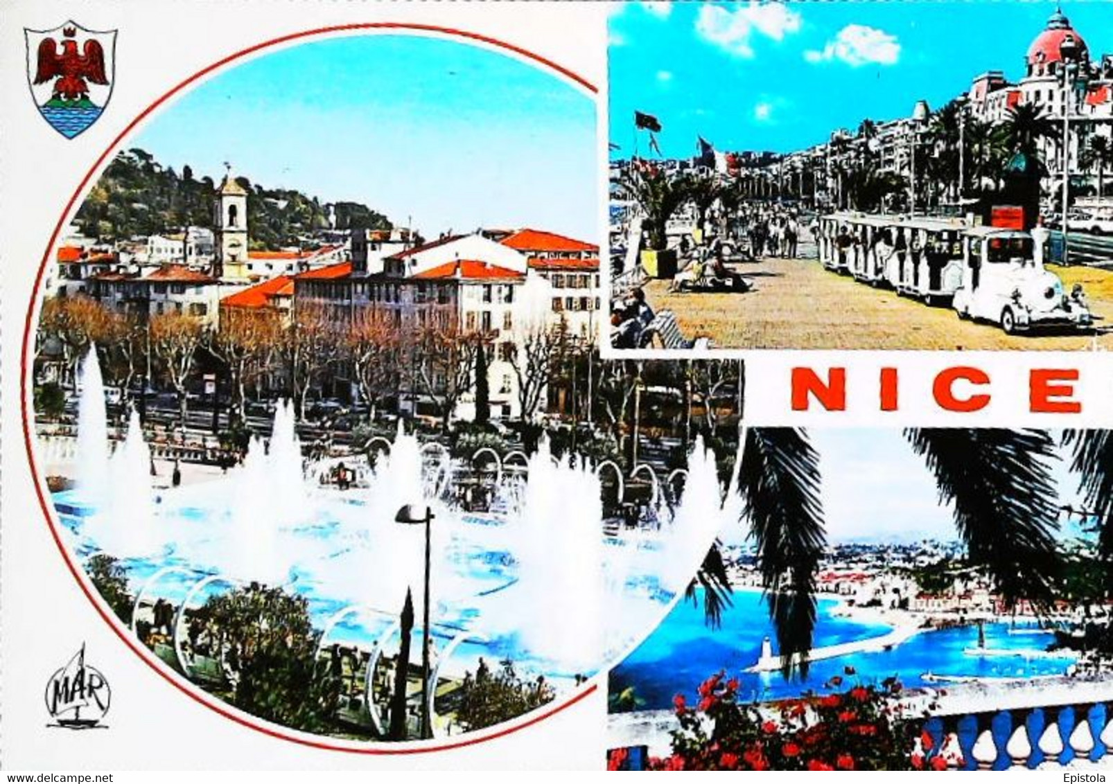 ► NICE - PETIT-TRAIN ROUTIER Touristique (Tour Trackless Tram Land Road Train Wegebahn Wegtreintje )