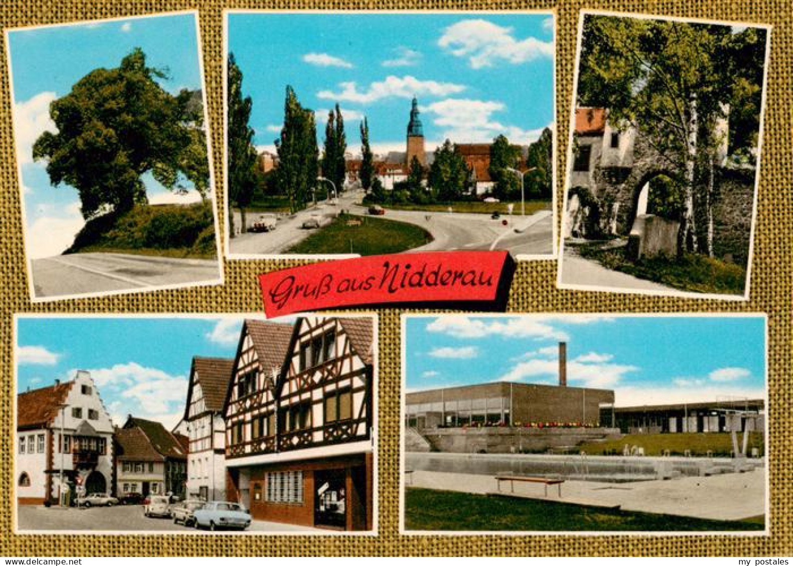 Nidderau Hessen Ortsansichten Schule Buchhandlung Schober