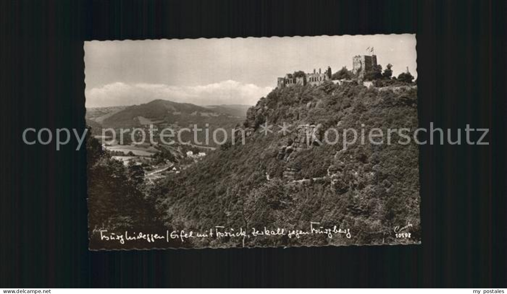 Nideggen Eifel Burg Brueck und Zerkall gegen Burgberg