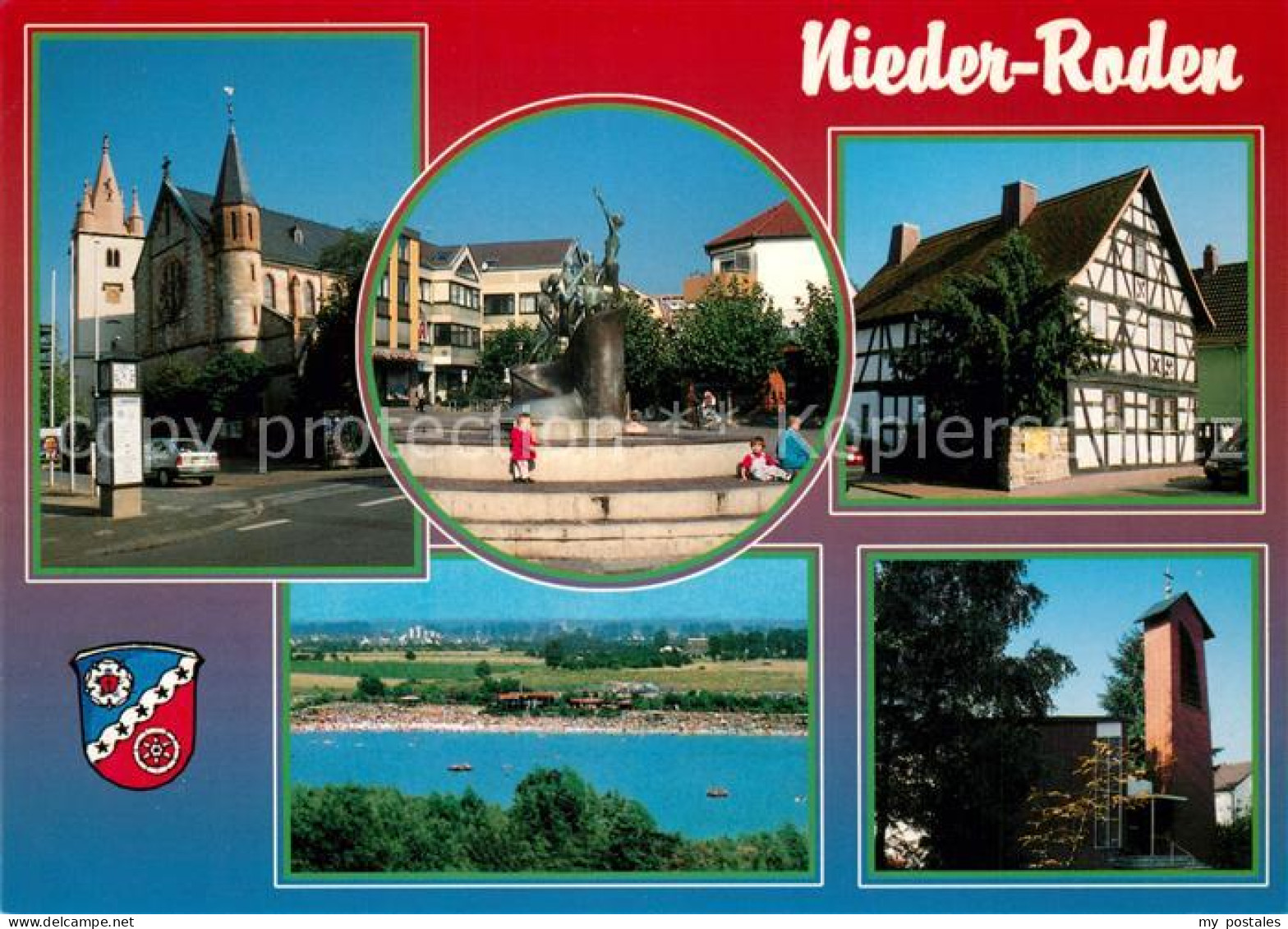 Nieder-Roden Katholische Pfarrkirche Strand Brunnen Fachwerk