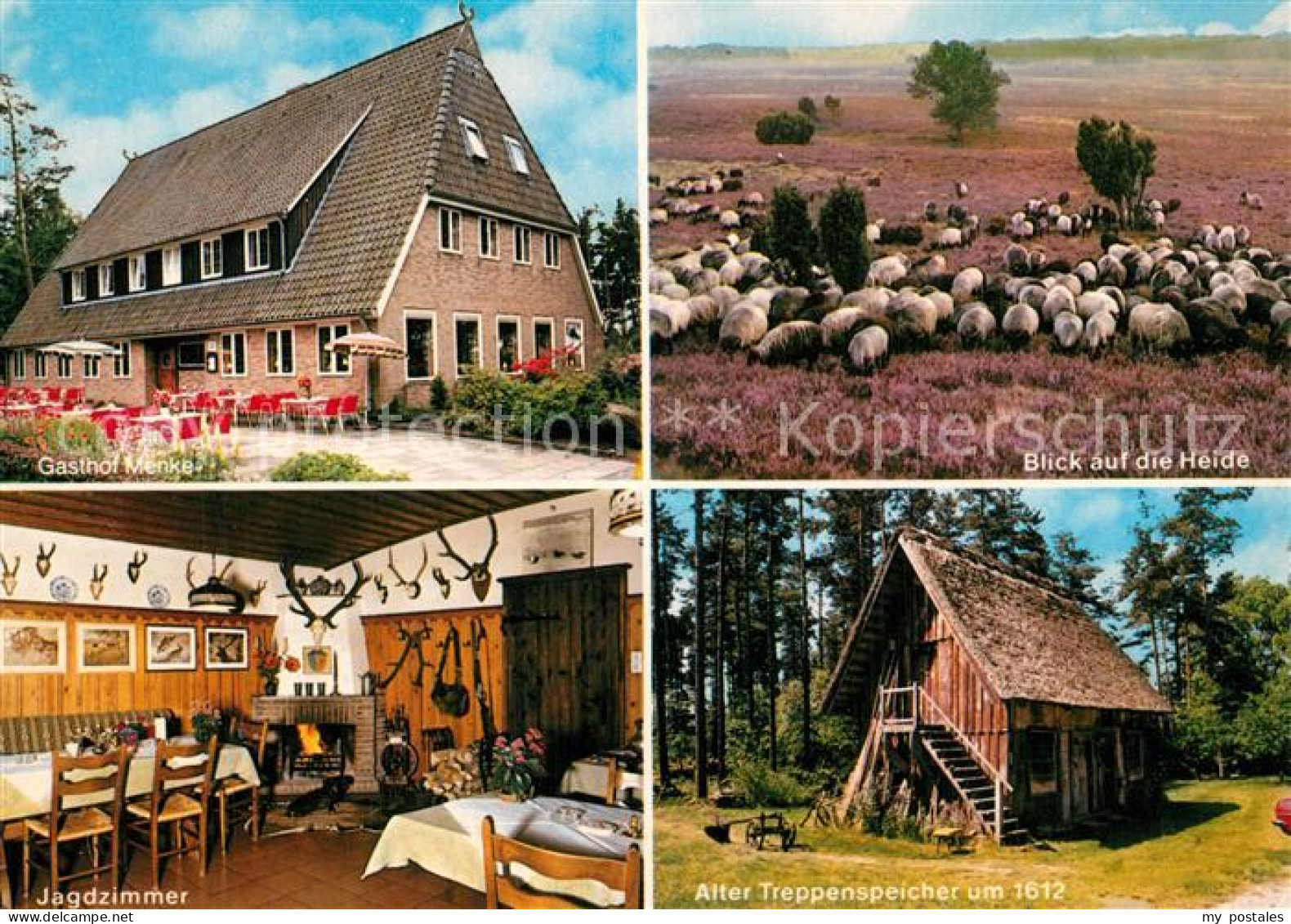 Niederhaverbeck Gasthof Menke Heideblick Jagdzimmer Alter Treppenspeicher um 161