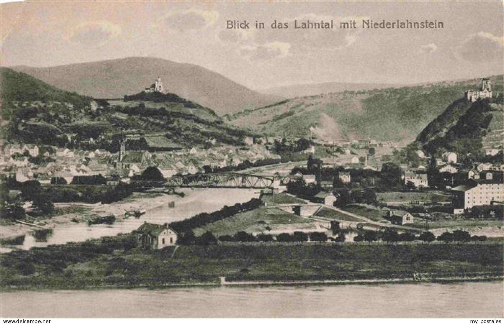 Niederlahnstein Lahnstein Blick ins Lahntal Feldpost