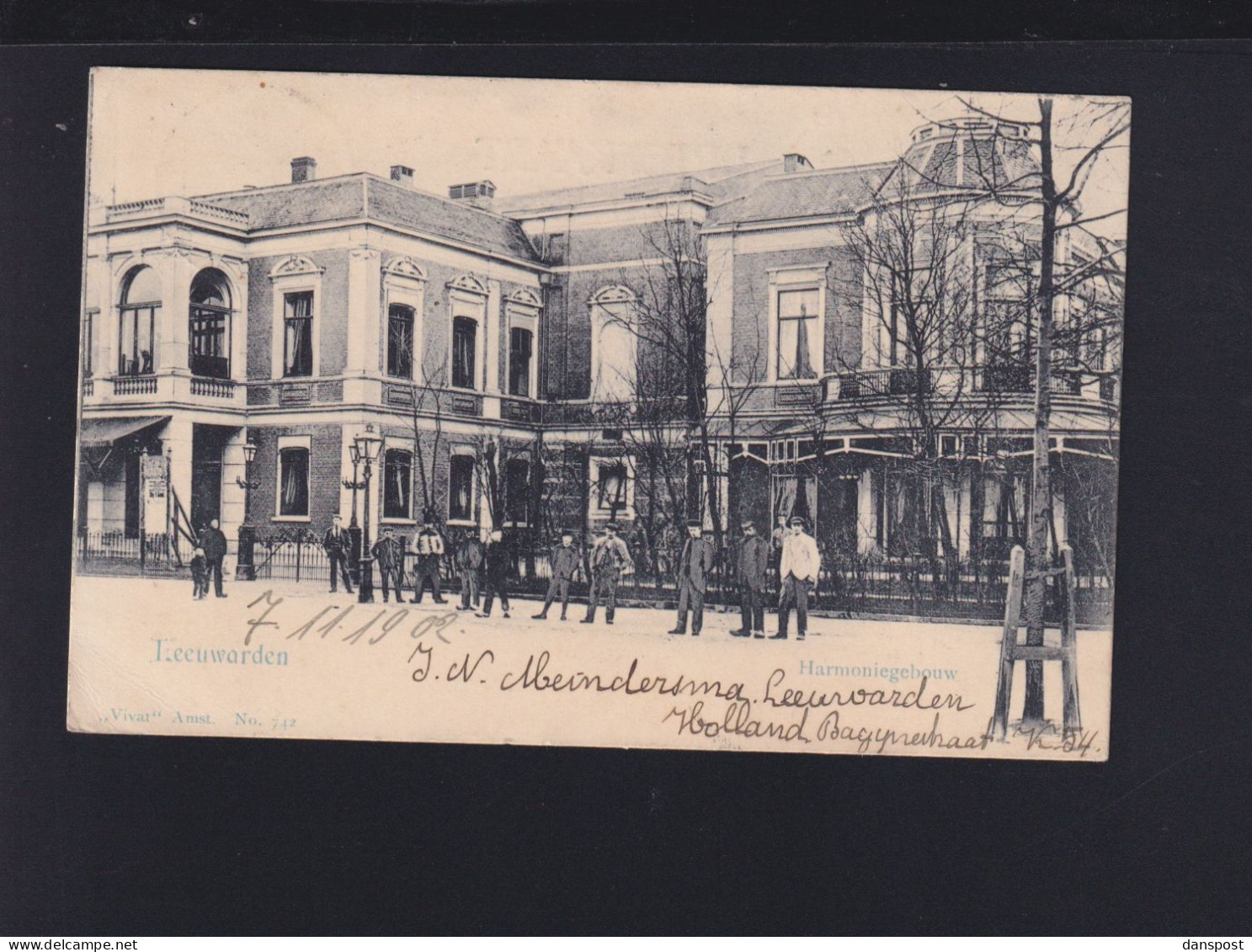 Niederlande AK Leeuwarden Harmoniegebouw 1902