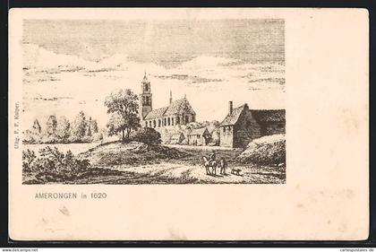 Künstler-AK Amerongen, Panorama in 1620