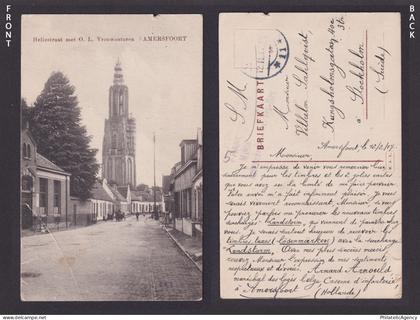 NETHERLANDS 1917, Vintage postcard, Amersfoort, Censored, Posted
