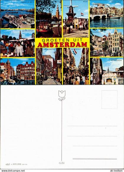 Amsterdam Amsterdam Mehrbildkarte mit vielen Stadt-Ansichten 1980