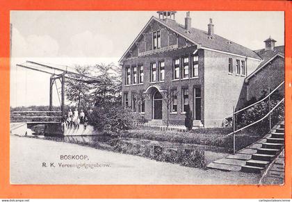 36538 ◉ Rare ◉ BOSKOOP Zuid-Holland ◉ R.K Vereenigingsgebouw Batiment Associatif 1900s ◉ Nederland Pays-Bas ◉ N°12467