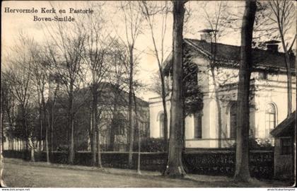 CPA Boven Smilde Bovensmilde Drenthe, Kirche und Pastorei