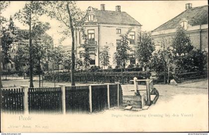 CPA Neede Berkelland Gelderland, Begin Stationsweg, teuning bij den Voort