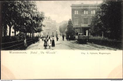 CPA Wageningen Gelderland Niederlande, Hotel De Wereld