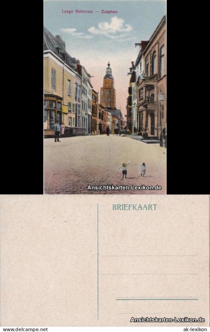 Postkaart Zütphen Zutphen Lange Hofstraße (Lange Hofstraat) 1917