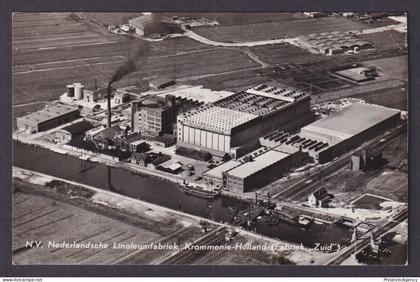 Vintage Postcard Netherlands Krommenie Linoleum Factory