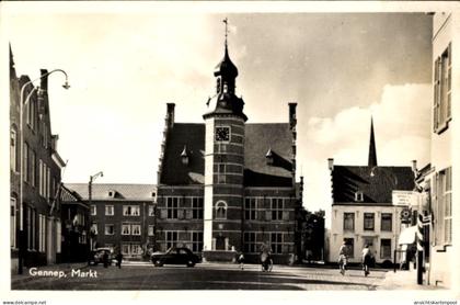 CPA Gennep Limburg Niederlande, Markt, Rathaus