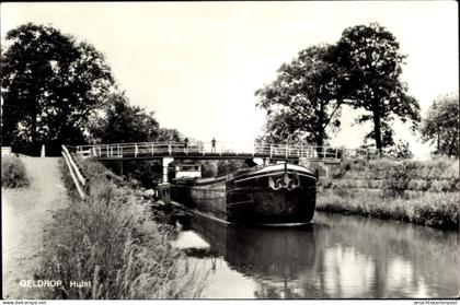 CPA Geldrop Nordbrabant Niederlande, Frachtschiff passiert Brücke
