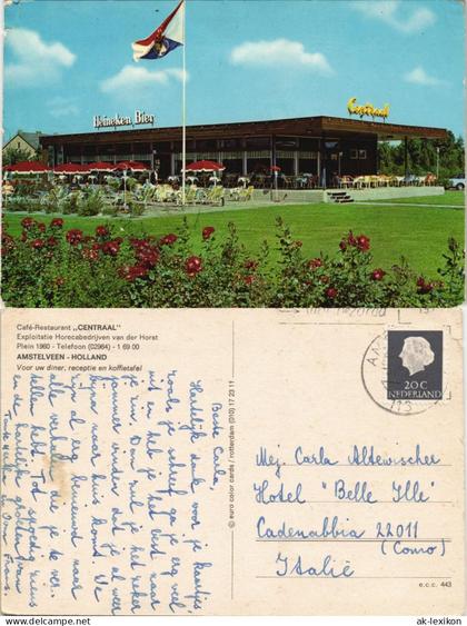 Postkaart Amstelveen Café-Restaurant CENTRAAL 1970