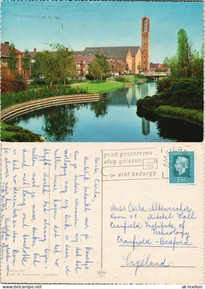 Postkaart Amstelveen Croen van Prinstererlaan - Carmelkerk 1972