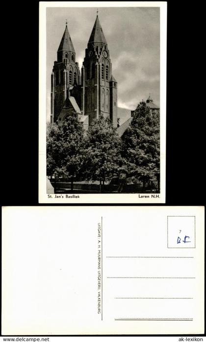 Postkaart Laren (N.H.) St. Jan's Basiliek (Kerk, Kirche) 1960
