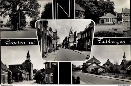 CPA Tubbergen Overijssel, Dorfpartie, Straßenansichten, Freibad, Kirche
