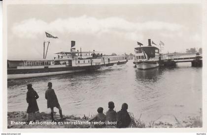 AK 1942 RHENEN, Aankomende en vertrekkende reederijboot - gelaufen