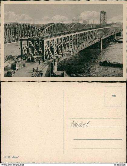 Postkaart Rotterdam Rotterdam Maasbruggen 1938