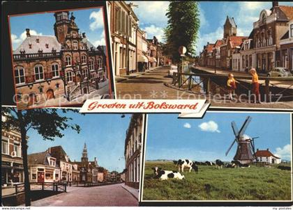 Bolsward Boalsert Muehle Kuehe Strassenansicht Kind