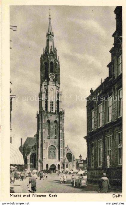 DELFT Zuid-Holland NL Markt met nieuwe kerk