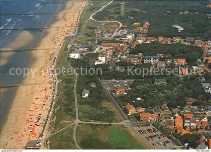 Domburg Dorp en strand Fliegeraufnahme