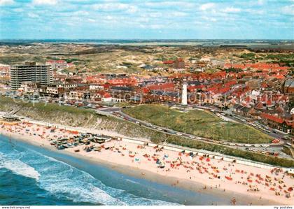 Egmond  aan Zee NL Fliegeraufnahme Panorama m. Strand