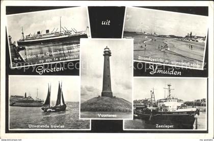 Ijmuiden Vuurtoren Zeesleper Strandgezicht