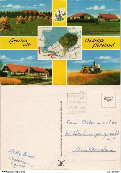 .Niederlande Groeten uit Oostelijk Flevoland, Landwirtschaft Holland 1975
