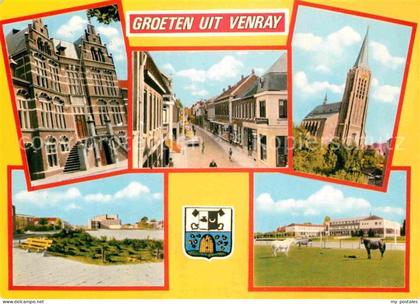 Venray Rathaus Strassenpartie Kirche Pferde