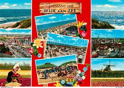 Wijk aan Zee Strandpartien Blumenfelder Panorama Windmuehlen