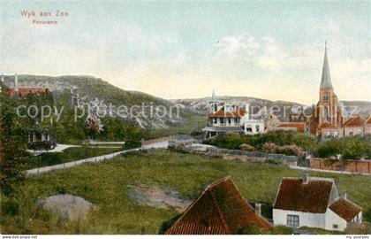 Wyk an Zee Wijk aan Zee NL Panorama Motiv mit Kirche