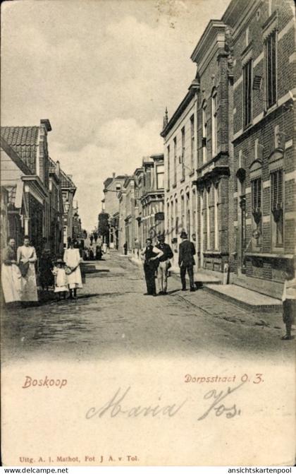 CPA Boskoop Alphen aan den Rijn Südholland Niederlande, Dorfstraße