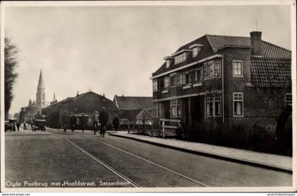 CPA Sassenheim Südholland, Pude Postbrug, Hoofdstraat