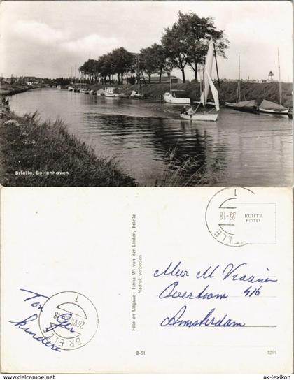 Postkaart Brielle Brielle, Buitenhaven Ortsansicht 1965
