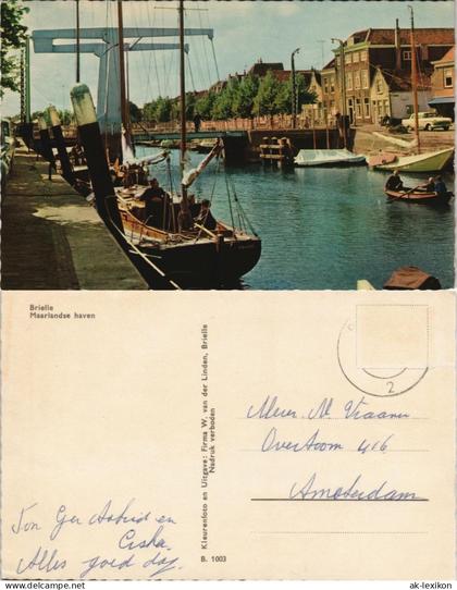 Postkaart Brielle Maarlandse haven Ortsansicht 1960