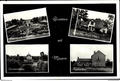 CPA Maarn Utrecht, Monument, Gemeentehuis, Hotel Pension Klein Maarn, Postkantoor
