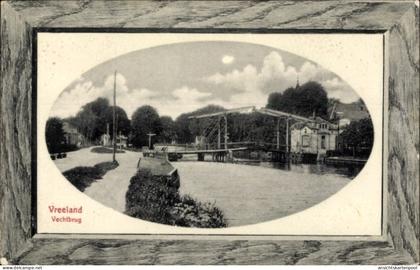 Gaufré Passepartout CPA Vreeland Utrecht, Vechtbrücke