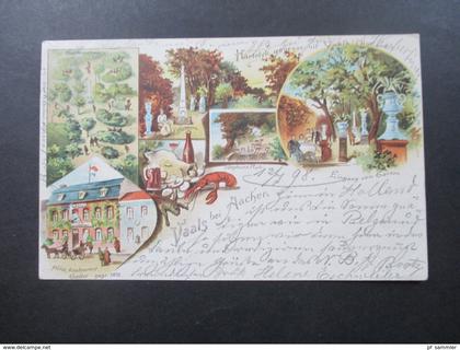 Mehrbildkarte 1898 Zweisprachig Vaals bei Aachen Hotel Restaurant Geller, Stephans Ruh Litho Th. Wendisch, Berlin