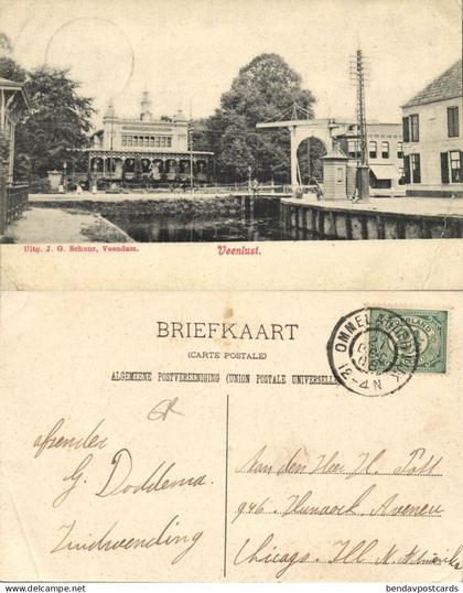 Netherlands, VEENDAM, Societeit Veenlust (1908) Postcard