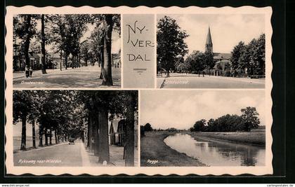 AK Nyverdal, Grootestraat, Ryksweg naar Wierden, Regge