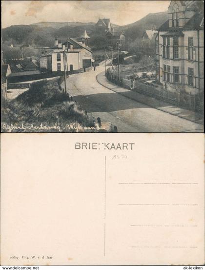 Postkaart Wijk aan Zee Straßenpartie Cafe 1917